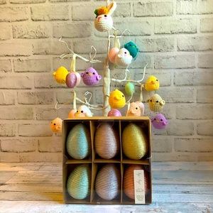 Hip & Hop Set of 6 Pastel Egg Ornaments